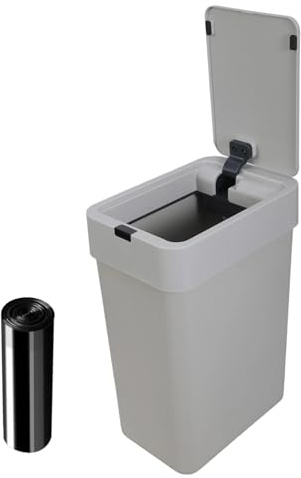 Gissroys Sensores Inteligentes Activado Contenedor de Basura Automática Apertura Fino Impermeable Basura Para Espacio Pequeño Para Oficina En Casa Uso Sensor De Movimiento Basura Con Tapa