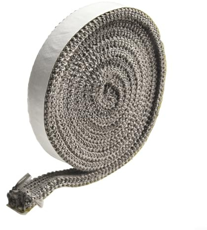 Joint de poêle à granulés avec corde plate pour porte de four, 6 mm x 15 mm x 2 m, adhésif double face pour l'entretien des poêles à granulés à bois (6 mm x 20 mm x 2 m)