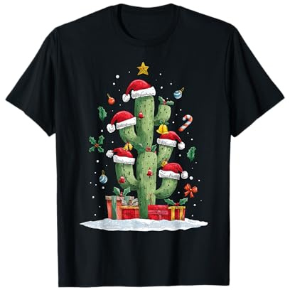 Chapeau de Sapin de Noël Cactus T-Shirt