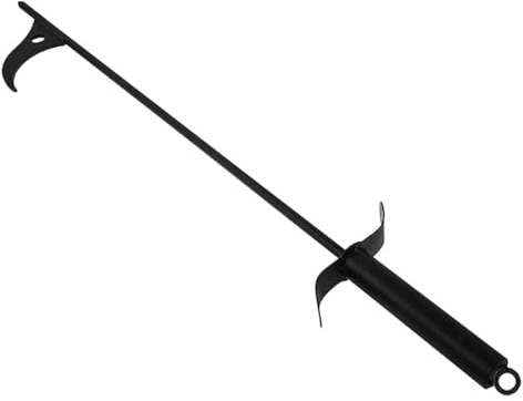 Angoily Kaminhaken aus Stahl mit Langem Griff Feuerstellen Schürhaken für Indoor Outdoor Vielseitiges Kaminwerkzeug für Grillen und Feuerstelle