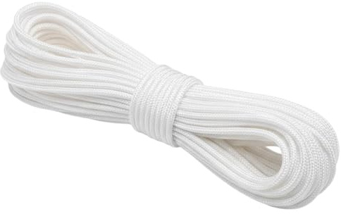 XIYING Blind Cord, 25m Roman Blind Cord Tape, 2mm White String, Nylon Picture Cords, Roman Blinds Rods, Venetian & Roller Blinds Cords, All-Purpose Rope for Crafting and Outdoor Use