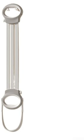 Shophubio Banda de resistencia con configuración de cuerda de tracción en forma de 8 ajustable 20 40 60 libras de tensión y diseño ergonómico de mango antideslizante (gris)