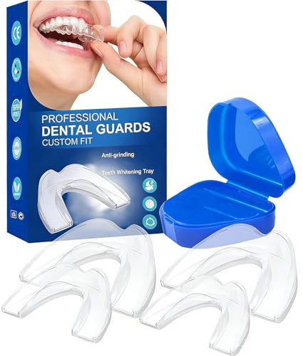 4 Pezzi Bite Bruxismo Notturno, Mouth Guard Teeth Grinding, Bait Protezione Denti Notturno, Bite Notturno, Modellabile Mouth Guard, Anti Digrignamento dei Denti, Migliorare il Sonno(2 Dimensioni ）