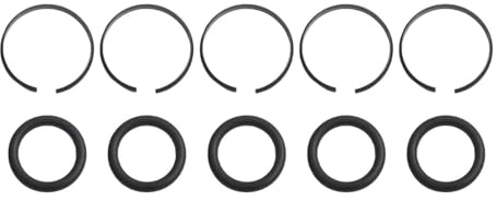 5er-Pack pneumatische Steckschlüssel-Halteringe mit O-Ringen für 3/8 Zoll / 5,1 cm / 3/4 Zoll und  Schraubenschlüssel – Befestigungsclips (/2)