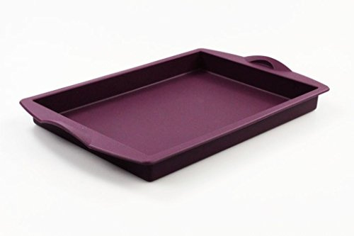 Tupperware Silikon Rechteckform Antihaft Doppelfunktion Backofen Gefrierschrank Mikrowelle - Süße Salzige Küche - Einfaches Entformen - Lebensmittelechtes Silikon - 30x19,7x2,5 cm - Profi-Qualität