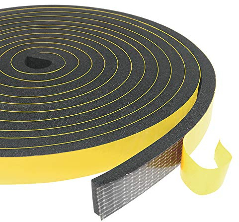 Air Conditioner Window Seal,Foam Insulation Tape for Sliding Doors and Windows,Gasket Seal, Anti Vibration Collision, Shockproof (1/2In x 1/4 in x 26 Ft)