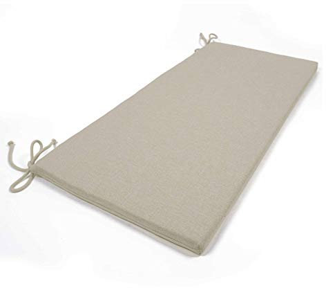 ARKETICOM Pank, 2 Kissen für Bänke, Kissen mit Bändern, 100 x 30 cm, für Bank oder Truhe, Creme, abnehmbarer Bezug, 100 % Made in Italy