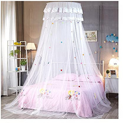 Uteruik - Zanzariera a baldacchino per letto da appendere, in pizzo, per bambini, protezione contro gli insetti e la famiglia (#D)