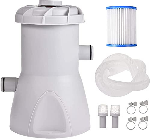 GJXJY Pompa Filtro per Piscina, Pompa Elettrica dell'Acqua per Piscine Fuori Terra, Pompa con Filtri per Piscina A Cartuccia, Kit Pompa Filtro per Piscina Gonfiabile per Uso Domestico