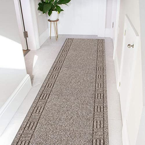 eXtreme Carpet Runner for Hallways, Kitchen, & Living Room | Sturdy, Washable, & Lightweight Custom Length Narrow Rug Runner | Non-Slip Rubber Backed 66cm Wide x 91cm Long Runner – Primavera Beige