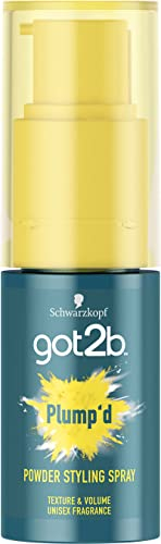 Schwarzkopf got2b Plump'd Volume Ansatz-Haarpuder Unisex Styling Spray, vegan, silikonfrei, 8g