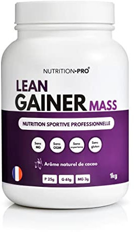Lean Gainer Mass - 1kg | Prise de masse musculaire | Qualité premium | Formule complète | 100% naturel | Fabriqué en France | Nutrition pro (Vanille)