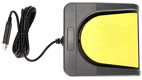 Interruttore a Pedale USB, Pedale da Gioco, Pedale Singolo Meccanico Interruttore a Pedale a Mani Libere Tastiera del Computer del Programma Controller MIDI per Il Gioco, Spingi per Parlare