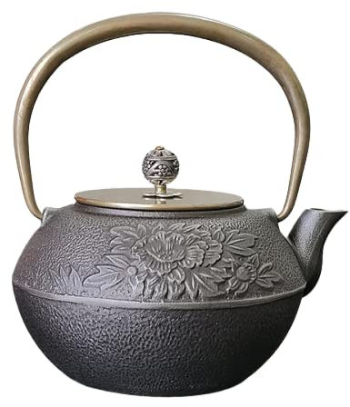 hierro fundido tetera Peonía de hierro Original, olla de óxido de hierro, tetera de hierro fundido hecha a mano, tetera de hierro, tetera hirviendo, peonía de hierro original, doble cobre