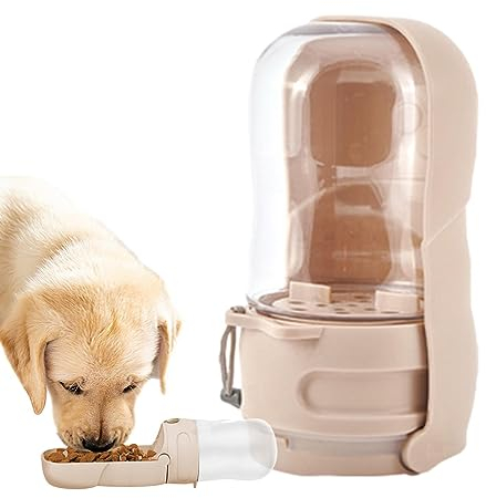 Botella De Agua Con Contenedor Comida Para Perros Filtro de carbón activado