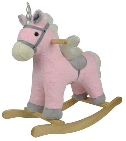 Tachan - Unicornio balancín Madera - Incluye Sonidos de Galope - Agarre Seguro - Tamaño 74X30X62 cm (CPA Toy Group 727T00859)