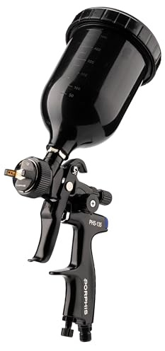 PORPHIS Automotive Refinishing Spray Gun PHS-135 Middle Pressure 1.3mm Nozzle Paint Spray Gun, Black