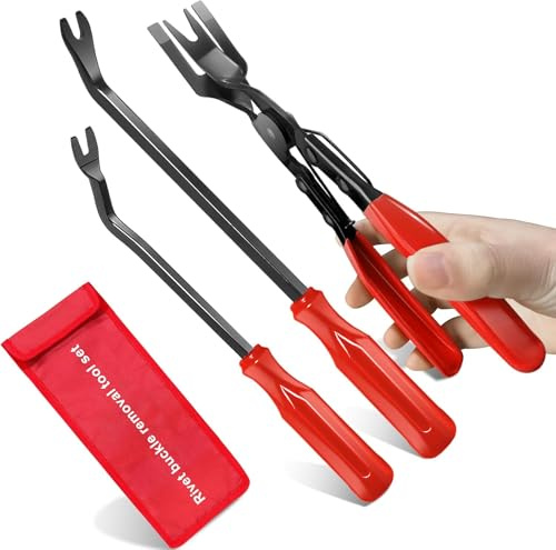 XBVV 7 Pcs Clip Remover Tool, Clip Pliers Set Fastener Remover, Car Removal Tool Set with Storage Bag, Auto Trim Removal Kit for Door Panel Dashboard Repair Kit