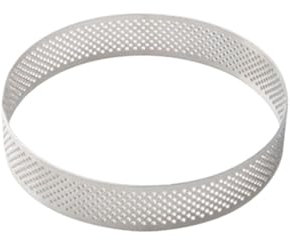 QAUUCP Stampi for tortine Stampo for crostate Stampo for crostate Anello for Torte Stampo for Dolci in Acciaio Inossidabile Strumento for Decorare Torte di Frutta e Dessert Anello per Crostata(18cm)