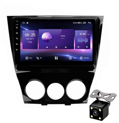ZhiQin 4+32g,Autoradio per Mazda RX8 2003-2018,Android 12 2 DIN Stereo Auto Radio GPS Navigation 9 Pollici Bluetooth Ricevitore FM AM Supporto WiFi/SWC/2 Porte USB/RDS+Fotocamera Posteriore