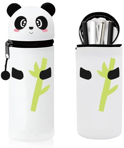 HIQE-FL Kawaii Federmäppchen,Mäppchen,Federmäppchen Reißverschluss,Stifteköcher,Stiftehalter Schreibtisch,2-in-1 Schlampermäppchen,Tischstifthalter,für Schule Office Supplies