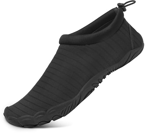 Mishansha Chaussures Aquatique Homme Chaussures de Plage Femme Nuit Noire 42