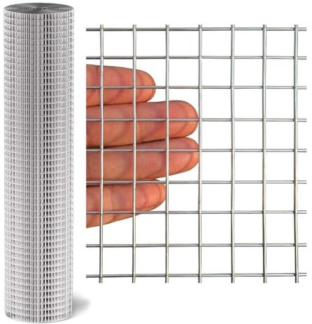 Rete metallica saldata in acciaio inox 304, rete metallica quadrata da 1/2 pollice, rete metallica saldata per recinzione di polli da giardino, per griglia di ventilazione e protezione dagli ins