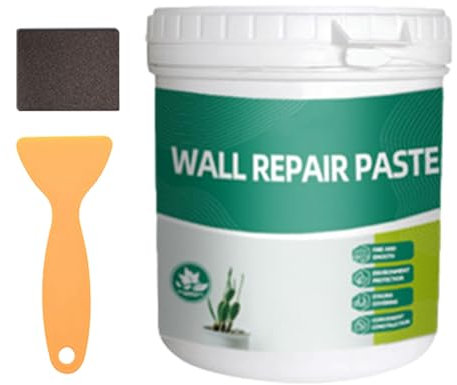Kit de reparación de paneles de yeso - Agente no tóxico con crema de secado rápido | Compuesto de parche para agujeros Grietas | Fácil aplicación Acabado transparente | Solución de fijación de pared