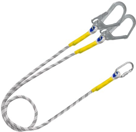 Amagogo Longe de Sécurité Dispositif Antichute Outil D'Escalade Ceinture D'Arboriste Matériel de Grimpe avec Connecteur à Mousqueton pour Une Stabilité Accrue, Crochet Double