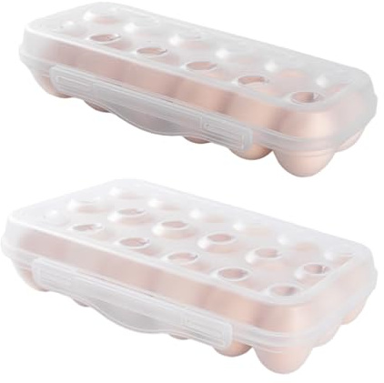 Scatola Per Uova Per Frigorifero - Organizzatore Trasparente Per Portauova Impilato, Contenitore Per Contenitori Apribili, Scatola Per Conservazione Da Cucina, Organizer Per Vassoio Per Fr