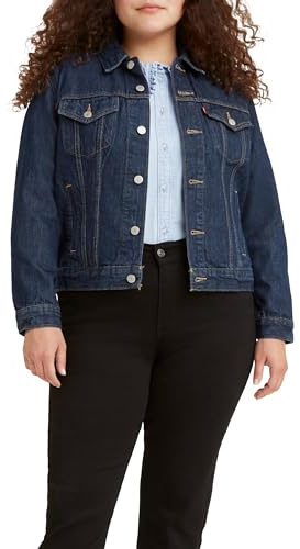 Levi's Women's Original Trucker Denim jacket, Authentic Blue, L