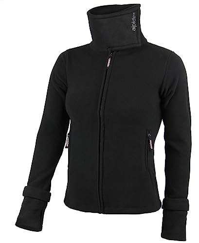 ALPIDEX Giacca Pile Donna Collo Alto Fori Pollice Full Zip Invernale Calda | Micropile, Mezza Stagione, Antipilling, Antivento, Sciancrata, Escursionismo, Outdoor, Sottogiacca, Tasche con Cerniera