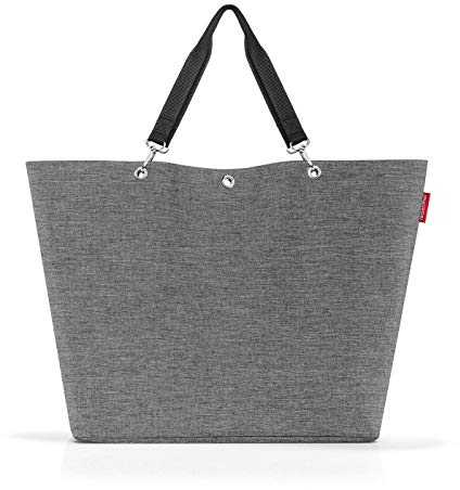 reisenthel shopper M in Twist Silber – Geräumige Shopping Bag und edle Handtasche in einem – Aus wasserabweisendem Material