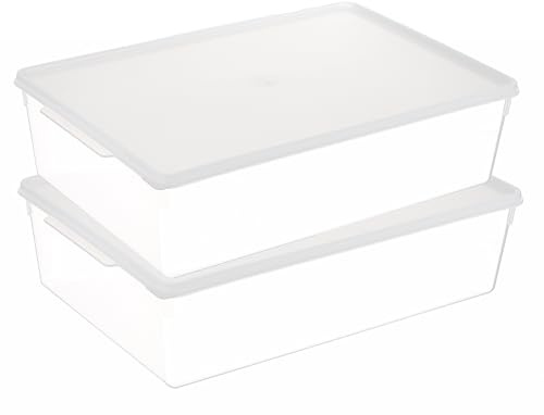 MiraHome Gefrierdosen XXL 2x10L rechteckig – Vorratsdosen mit Deckel luftdicht – Transparente Frischhaltedosen mit Deckel – Aufbewahrungsbox Küche für Mealprep & Organisation – Austrian Quality
