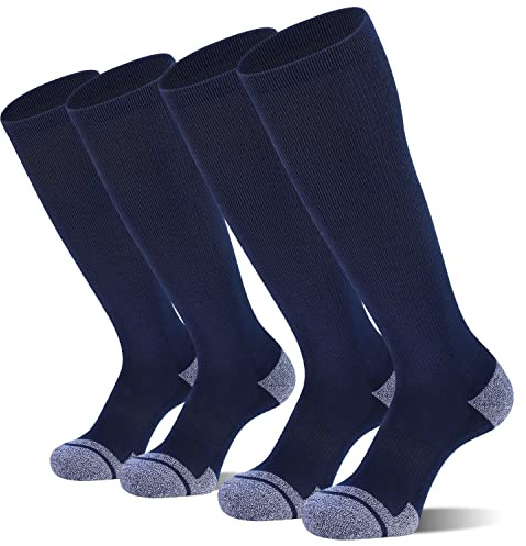 CS CELERSPORT 2 Pack Baseball Softball Socks Over the Calf Sports Tube Socks for Youth Men and Women Medium Navy Blue