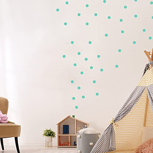 Punkte Set 108 Stück Wandtattoo für Babyzimmer V293 Aufkleber Sticker Kreis Wandaufkleber Kinderzimmer Punkte Dots Klebepunkte in verschiedenen Farben (Mint)