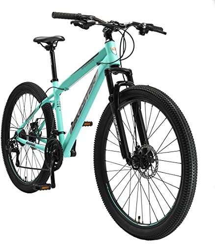 BIKESTAR Bicicleta de montaña Hardtail, 21 Marchas Shimano 27.5 Pulgadas | Mountainbike con Frenos de Disco Cuadro 17 MTB Verde