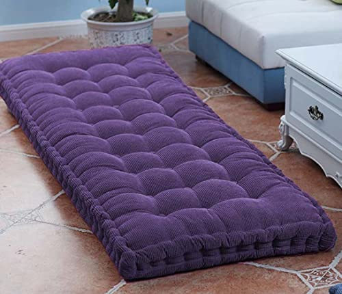 GGoty 8 cm dickes Bankkissen, 2/3-Sitzer, dickes Sofa, Bankkissen, warmes Kissen für Schaukel, Terrasse, Boden, Zuhause, Innenbereich (120 x 50 cm, Violett)