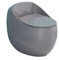 EGO INTERIORS Premium Line | Einteilige Stand-WC mit eingebautem Spülkasten | Komplett-Set | kompakt | randlos | Sitz mit SoftClose Absenkautomatik | Quick Release Scharnieren | graue Keramik