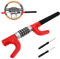 I LITTON Red Car Steering Wheel Lock Anti Theft Device, Heavy Duty Car Steering Wheel Keyless Lock Car Lock Adjustable High Security Anti Theft Steering Wheel Lock for Car RV Van, Red