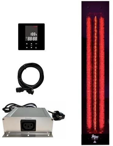 InfraROTmed MAX ramlös förvärmare 750 W + kontroll ikon 1 TOUCH, infraröd värmare för bastu och infraröd kabin, fullspektrumvärmare (750 W + kontroll)