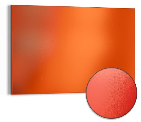 DEQORI Metall Magnettafel | 90x60 cm cm groß | Unifarben - Orange | Whiteboard für alle Magnete | Magnetboard Wand-Tafel für Küche & Büro | Design Magnetwand Pinnwand magnetisch