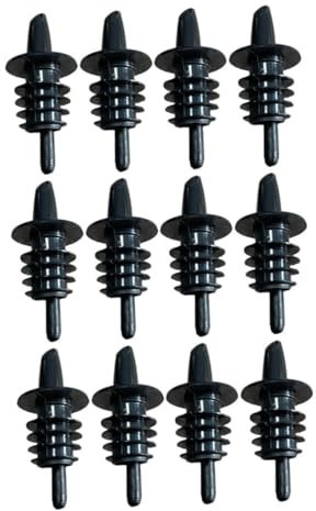 Amosfun 12 Tapones De Plástico para Vino Vertedores De Vino Dispensador De Líquidos Boquilla Antigoteo Accesorios De Bar Cocina y Fiesta