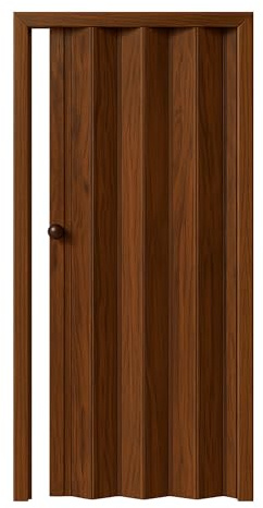 ESTO Porta a Soffietto con Serratura Chiave da Interno 84 x 215 cm Misura, Economy e Premium quality, Porta Scorrevole 6 Colori diversi Bianco, Noce, Ciliegio, Legno Scuro (Noce Venato)