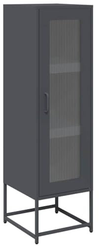 HEFZGDB Highboard Anthrazit 36x39x123 cm Kaltgewalzter Stahl Küche Schrank Barschrank Buffetschrank Küche Apothekerschrank Küche für Küche Wohnstube Dessert Shop Café