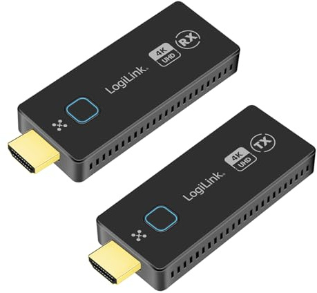 LogiLink HDMI BYOD (Bring Your own Devices)-Präsentationsset, kompakt, drahtlos, 50m, 16zu1, 4K@60Hz, Daten/Videos einfach per WLAN-HDMI auf dem TV anzeigen/teilen,Netflix, Video YouTube