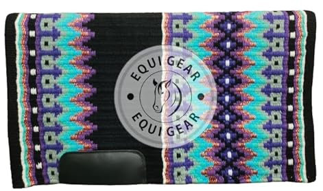 EQUIEMPRESS Sattelunterlage Western Show/Westernsatteldecke aus Neuseelandwolle, Top Wool Pad Sensor Flex (Anpassung möglich) A-398 (34 x 38)