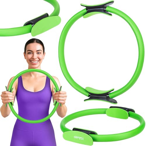 Gymtek Yoga Ring - Pilates Ring 38 cm, Fitness Ring für Muskeltraining, Core-Stabilität, Flexibilität & Stressabbau - Leicht & Ergonomisch
