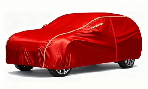 QYMLSH Funda Impermeable para Coche Honda Quint Integra 5-Door | Cubierta Personalizada - Resistente A Arañazos, Rayos UV, Protección contra El Clima, con Cremallera Y Bandas Reflectantes(Red)