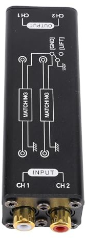 SIXRUN Rauschfilter, Aluminiumlegierung, Erdschleifen-Rauschisolator, 600 Ohm, Plug-and-Play, 0 Bis 20 kHz, Signalisolator für Konferenz, Studio, Heimkino, Autoradio